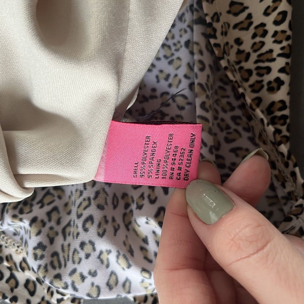 Betsey Johnson Leopard Cheetah Print Ruched Bodycon Dress - Picture 9 of 9